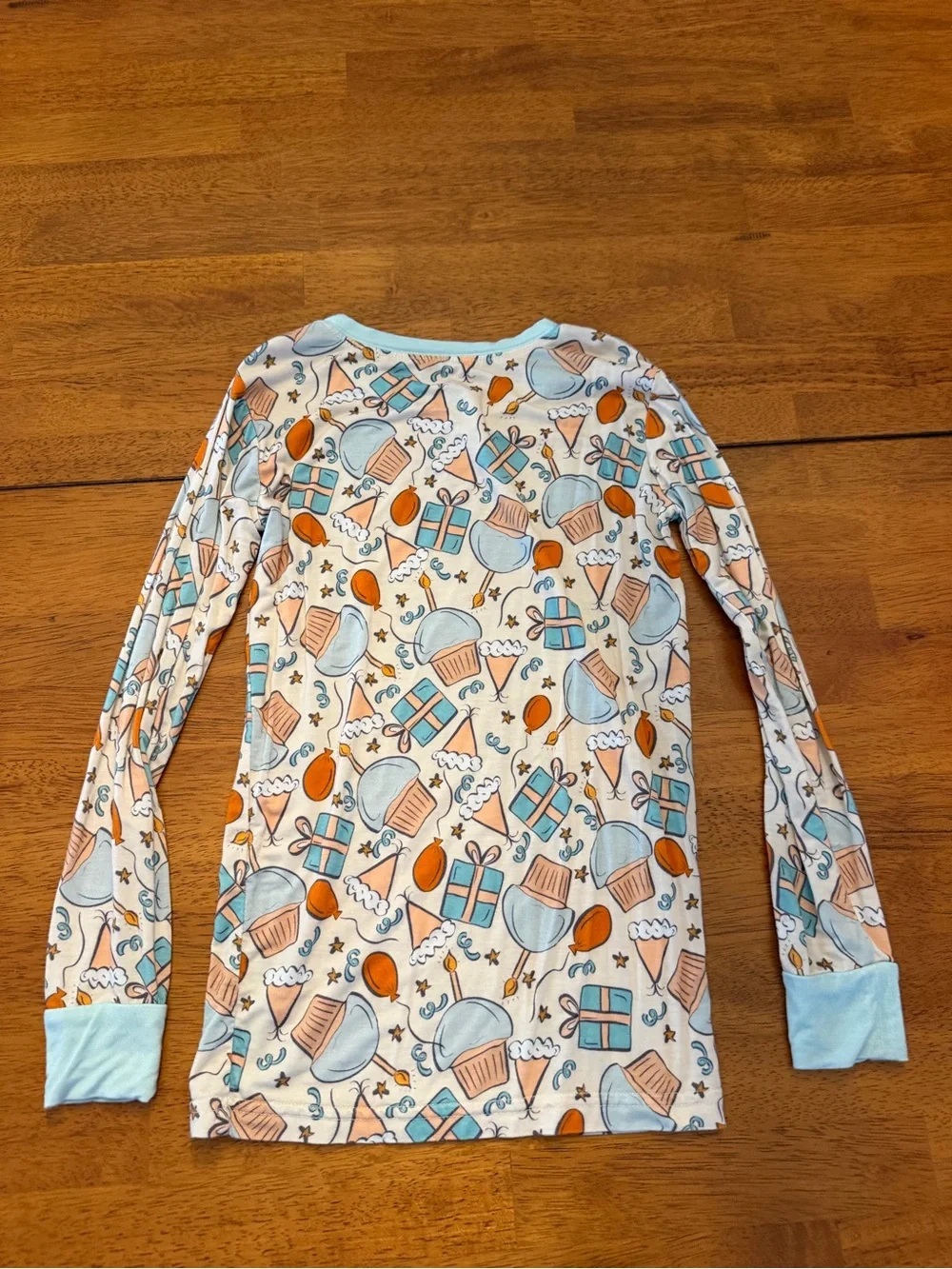 Little One Shop 6/7 Blue Birthday Bamboo Long Sleeve Pajamas